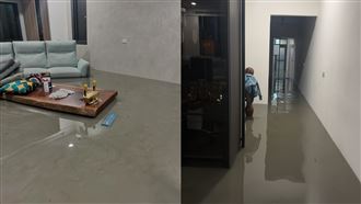 鹿港2分鐘水就進來　網紅損失百萬5車報廢