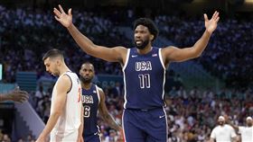 ▲恩比德（Joel Embiid）在奧運賽場出賽被噓爆。（圖／美聯社／達志影像）