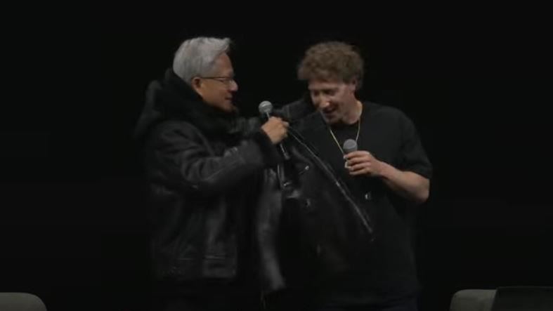 黃仁勳祖克柏對談AI　現場互換皮衣掀高潮