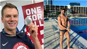 巴黎奧運男子100公尺蛙式項目中，美國選手芬克（Nic Fink）拿下銀牌　圖／翻攝自IG