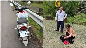 失聯移工男女騎車雙載闖國道3號北向中寮隧道，遭警逮捕。