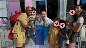 Rice&Shine一家六口遠赴巴黎替戴資穎應援。（圖／翻攝自IG）