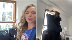 ▲美女運動員怨「選手村沒窗簾」，限制級畫面隨時上演！（翻自TikTok）

