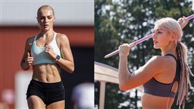 「七項全能女神」選手埃倫伍德相當受注目。（圖／翻攝自george_ahhh IG）