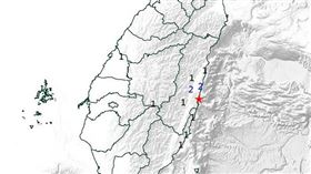 花蓮近海地震。（圖／翻攝自中央氣象署）
