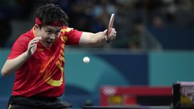 王楚欽爆冷遭淘汰。（圖／美聯社／達志影像）