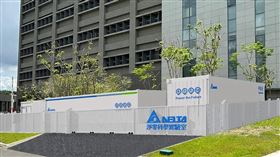 台達將於台南廠區建立淨零科學實驗室，開發包括氫能源的尖端零碳科技，預計於2024上半年啟用，圖為實驗室的模擬圖。（圖／台達電提供）