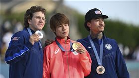 堀米雄斗連霸街式滑板奧運金牌（圖／美聯社／達志影像）