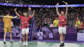 ▲台灣羽球男雙「麟洋配」王齊麟、李洋，巴黎奧運分組第一晉級。（圖／中華奧會提供）