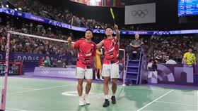 ▲台灣羽球男雙「麟洋配」王齊麟、李洋，巴黎奧運分組第一晉級。（圖／中華奧會提供）