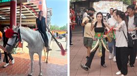 26歲超正女乩童「關公上身」，身分曝光竟已是4寶媽。（圖／翻攝自台南開基玉皇宮 oh my god臉書）