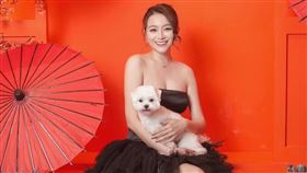 李妍瑾低胸婚紗照展現性感身材。（圖／本人提供）
