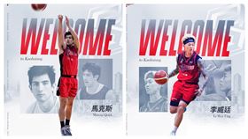 ▲鋼鐵人簽下「探花」馬克斯（Marcus Quirk），補進自由球員李威廷。（圖／高雄17直播鋼鐵人球團提供）