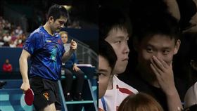 樊振東,王楚欽,劉丁碩,桌球,巴黎奧運,合成圖／美聯社、微博