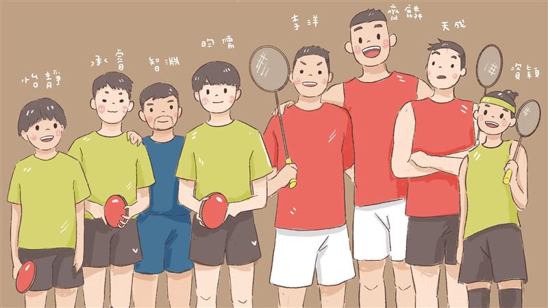 超萌！神人1圖曝「桌、羽球國手」身高差