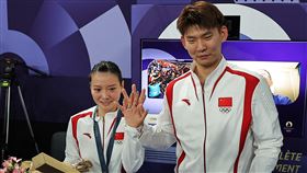 ▲黃雅瓊、劉雨辰（圖／路透社／達志影像）