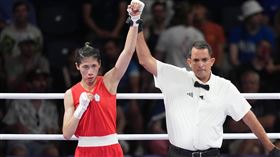 台灣拳擊女將林郁婷擊敗烏茲別克好手，晉級8強。（圖／中華奧會提供）