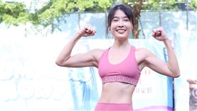 小嫻北上出席健身房活動。（圖／記者鄭孟晃攝影）
