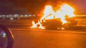 汐五高架,國道1號,火燒車,