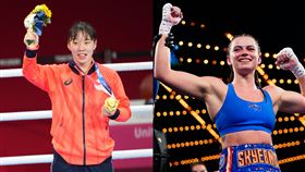 我國女子拳擊好手林郁婷遭捲入性別抹黑風波，過去曾與她交手的東奧冠軍入江聖奈（左）、現役WBC女子57公斤級拳王尼科爾森都出言力挺（右）。（組合圖／美聯社／達志影像）