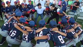 林佳龍出席三星國小「室內棒球打擊場」落成啟用典禮。（圖／光合基金會提供）