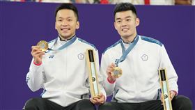 李洋／王齊麟締造奧運羽球男雙2連霸。（圖／體育署提供）