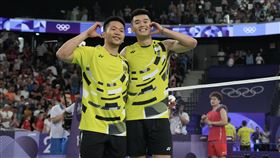 ▲巴黎奧運羽球男雙，台灣「麟洋配」李洋、王齊麟奪得金牌。（圖／中華奧會提供）