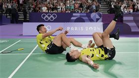 ▲巴黎奧運羽球男雙，台灣「麟洋配」李洋、王齊麟奪得金牌。（圖／中華奧會提供）