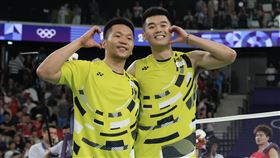 ▲巴黎奧運羽球男雙，台灣「麟洋配」李洋、王齊麟奪得金牌。（圖／中華奧會提供）