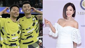巴黎奧運羽球男雙，台灣「麟洋配」李洋、王齊麟奪得金牌，陳美鳳狂賀（圖／中華奧會提供、陳美鳳臉書）