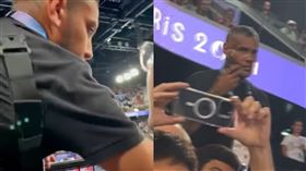 奧運保全搶台灣球迷手板。（圖／翻攝自Threads）