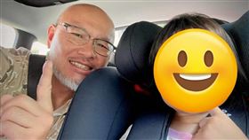 劉亮佐送愛女上學。（圖／翻攝自劉亮佐臉書）