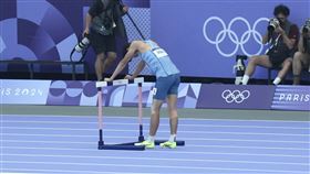 台灣跨欄好手彭名揚巴黎奧運首秀未能完賽。（圖／中華奧會提供）