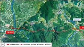 國道5號銜接蘇花改公路計畫平面示意圖。（圖／高公局提供）