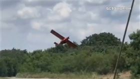 獨家／台中輕航機「驚險迫降」影曝！拉高甩半圈落樹叢