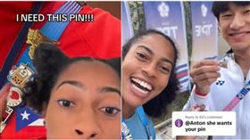 台灣設計的「珍珠奶茶」徽章因為造型可愛又具文化特色，成為本屆奧運極其搶手的紀念品。