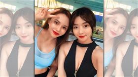 詩亞（左）和成語蕎（右）曾是好閨密，還一起學自由潛水，但傳出已因夜店酒局鬧翻。（翻攝自成語蕎臉書）