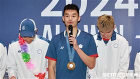 ▲巴黎奧運羽球選手王齊麟受訪。（圖／記者劉彥池攝影）