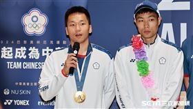 ▲巴黎奧運羽球選手李洋受訪。（圖／記者劉彥池攝影）