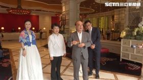 ▲與國民黨前立委聚餐，前立法院長王金平（右二）、台中市長盧秀燕（左二）、立法院副院長江啟臣（右一）。