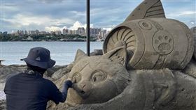 「2024八里城市沙雕展」8/17宇你相遇 欣賞左岸河岸之美（圖／翻攝自台灣旅行趣）