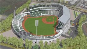 ▲台南亞太棒球訓練中心成棒主球場示意圖。（圖／台南市政府提供）