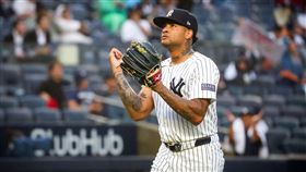 ▲吉爾（Luis Gil）先發5局飆6K無失分，拿下本季12勝並列洋基勝投王。（圖／翻攝自洋基推特）