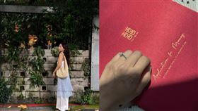 貝莉莓「曬鑽戒」證實升格人妻。（圖／翻攝自貝莉莓IG）