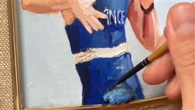 畫家davepollotart這段不斷加大下體的繪畫影片造成轟動。（圖／翻攝davepollotart的IG）