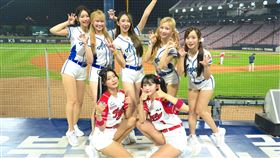▲Fubon Angels前往起亞虎主場和KIA Tigers Cheerleader一起應援。（圖／富邦悍將球團提供）