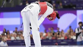 台灣跆拳道好手羅嘉翎16強不敵黎巴嫩對手。（圖／中華奧會提供）