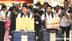 ▲巴黎奧運桌球國手莊智淵、高承睿返國。（圖／記者劉彥池攝影）