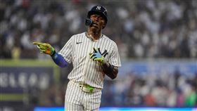 ▲齊森姆（Jazz Chisholm Jr.）敲出洋基主場首轟。（圖／美聯社／達志影像）