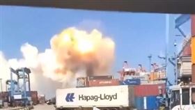 陽明海運「動明輪」貨櫃爆炸！附近企業遭波及　員工嚇壞：餐廳頂部塌了